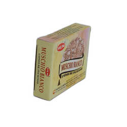 Beyaz Misk Mutluluk Kokulu 10 Konik Tütsü - White Musk Incense Cones (1)