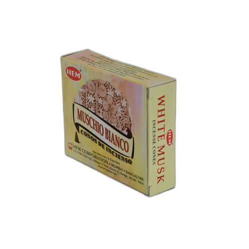 Beyaz Misk Mutluluk Kokulu 10 Konik Tütsü - White Musk Incense Cones - 3