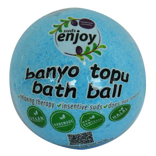 Himalaya Tuzlu El Yapımı Banyo Küvet Topu Sabunu Mavi 90-120 Gr - 1