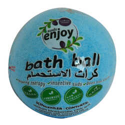 Himalaya Tuzlu El Yapımı Banyo Küvet Topu Sabunu Mavi 90-120 Gr (1)