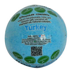 Himalaya Tuzlu El Yapımı Banyo Küvet Topu Sabunu Mavi 90-120 Gr - 3