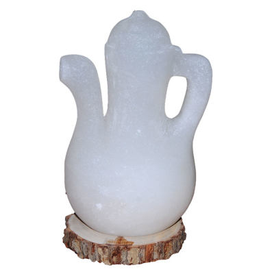 İbrik Şekilli Doğal Kaya Tuzu Lambası Çankırı Kablolu Ampullü Beyaz 5-7 Kg - 2