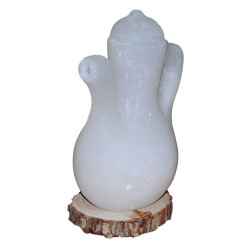 İbrik Şekilli Doğal Kaya Tuzu Lambası Çankırı Kablolu Ampullü Beyaz 5-7 Kg - 3