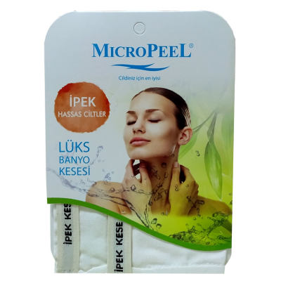 İpek Hassas Cilt İçin Banyo Kesesi Beyaz 16X25 - 2