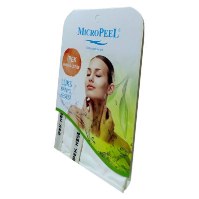 İpek Hassas Cilt İçin Banyo Kesesi Beyaz 16X25 - 3