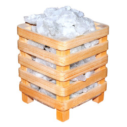 Kafes Şekilli Doğal Kaya Tuzu Lambası Çankırı Kablolu Ampullü Beyaz 2-4 Kg - 3