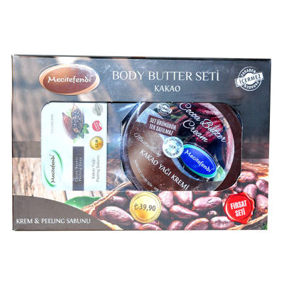 Kakao Yağlı Vücut Bakım Seti - Krem & Peeling Sabunu - 2