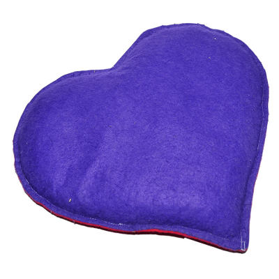 Kalp Desenli Doğal Kaya Tuzu Yastığı Mor - Kırmızı 2-3 Kg - 5