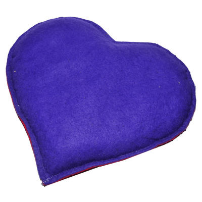 Kalp Desenli Doğal Kaya Tuzu Yastığı Mor - Kırmızı 2-3 Kg - 6