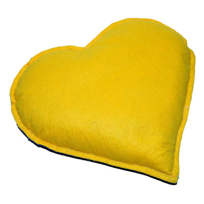 Kalp Desenli Doğal Kaya Tuzu Yastığı Sarı - Lacivert 2-3 Kg - 2