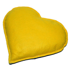 Kalp Desenli Doğal Kaya Tuzu Yastığı Sarı - Lacivert 2-3 Kg - 3