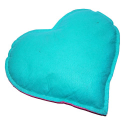 Kalp Desenli Doğal Kaya Tuzu Yastığı Yeşil - Pembe 2-3 Kg (1)