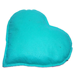 Kalp Desenli Doğal Kaya Tuzu Yastığı Yeşil - Pembe 2-3 Kg - 3