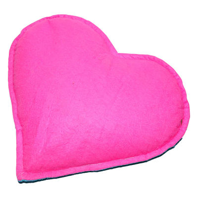 Kalp Desenli Doğal Kaya Tuzu Yastığı Yeşil - Pembe 2-3 Kg - 6