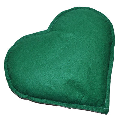 Kalp Desenli Doğal Kaya Tuzu Yastığı Yeşil - Pudra 2-3 Kg - 5