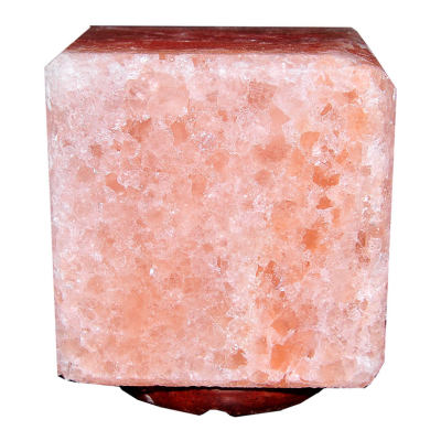 Kare Küp Şekilli Doğal Himalaya Kaya Tuzu Lambası Kablolu Ampullü Pembe 4-5 Kg - 2