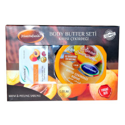 Kayısı Çekirdeği Yağlı Vücut Bakım Seti - Krem & Peeling Sabunu (1)