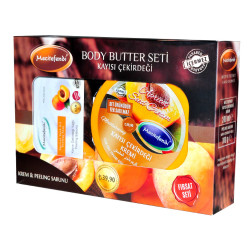 Kayısı Çekirdeği Yağlı Vücut Bakım Seti - Krem & Peeling Sabunu - 3