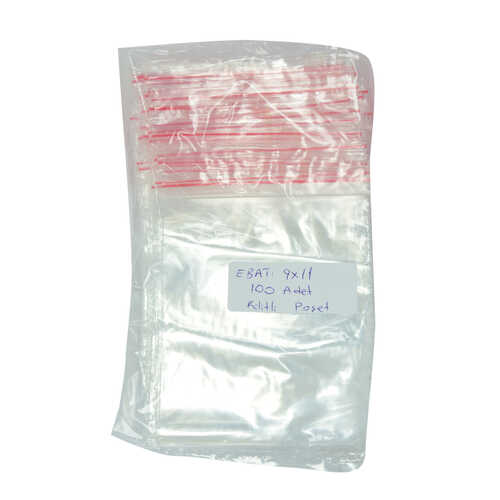 Kilitli Naylon Torba Poşet 9X11 Cm Şeffaf 100 Adet 1 Paket - 2