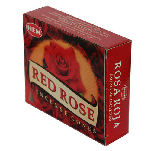 Kırmızı Gül Kokulu 10 Konik Tütsü - Red Rose - 4
