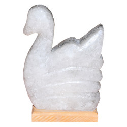 Kuğu Şekilli Doğal Kaya Tuzu Lambası Çankırı Kablolu Ampullü Beyaz 2-3 Kg (1)