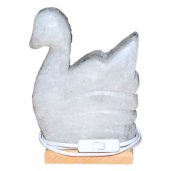 Kuğu Şekilli Doğal Kaya Tuzu Lambası Çankırı Kablolu Ampullü Beyaz 2-3 Kg - 3