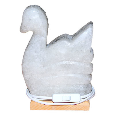 Kuğu Şekilli Doğal Kaya Tuzu Lambası Çankırı Kablolu Ampullü Beyaz 2-3 Kg - 3
