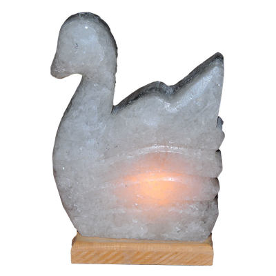Kuğu Şekilli Doğal Kaya Tuzu Lambası Çankırı Kablolu Ampullü Beyaz 2-3 Kg - 4