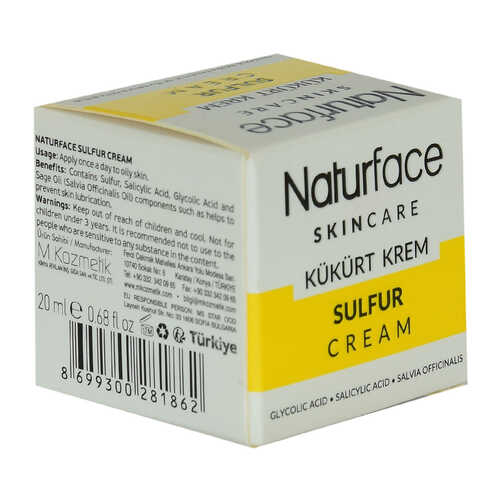 Kükürt Krem Adaçayı Yağlı Cilt Bakımı Sulfur Cream 20 ML - 4