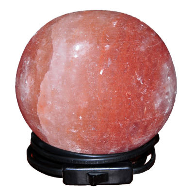 Küre Şekilli Doğal Himalaya Kaya Tuzu Lambası Kablolu Ampullü Pembe 3-4 Kg - 3