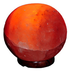 Küre Şekilli Doğal Himalaya Kaya Tuzu Lambası Kablolu Ampullü Pembe 3-4 Kg