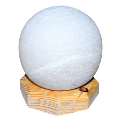 Küre Şekilli Doğal Kaya Tuzu Lambası Kablolu Ampullü Beyaz 1-2 Kg - 1
