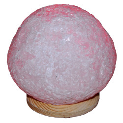 Küre Şekilli Doğal Kaya Tuzu Lambası Kablolu Ampullü Beyaz 4-5 Kg - 3