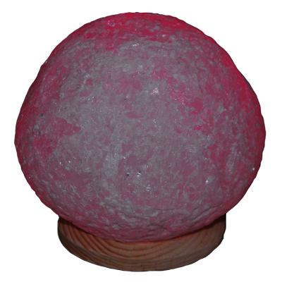 Küre Şekilli Doğal Kaya Tuzu Lambası Kablolu Ampullü Beyaz 4-5 Kg - 1