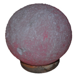 Küre Şekilli Doğal Kaya Tuzu Lambası Kablolu Ampullü Beyaz 6-7 Kg - 3
