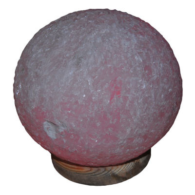 Küre Şekilli Doğal Kaya Tuzu Lambası Kablolu Ampullü Beyaz 6-7 Kg - 3