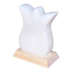 Lale Şekilli Doğal Kaya Tuzu Lambası Kablolu Ampullü Beyaz 1-2 Kg - 3