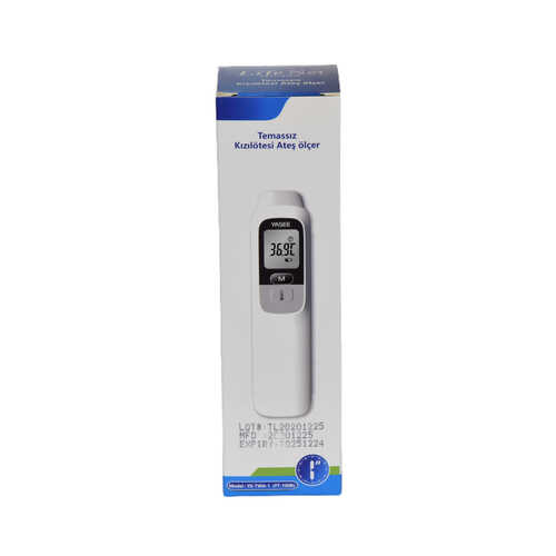 Temassız Ateş Ölçer Kızıl Ötesi Vücut ve Alından Termometre Pilli FT-100B - 1