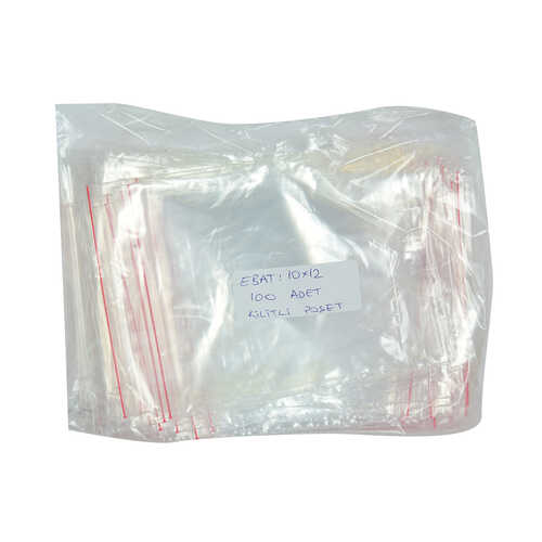 Kilitli Naylon Torba Poşet 10X12 Cm Şeffaf 100 Adet 1 Paket - 2