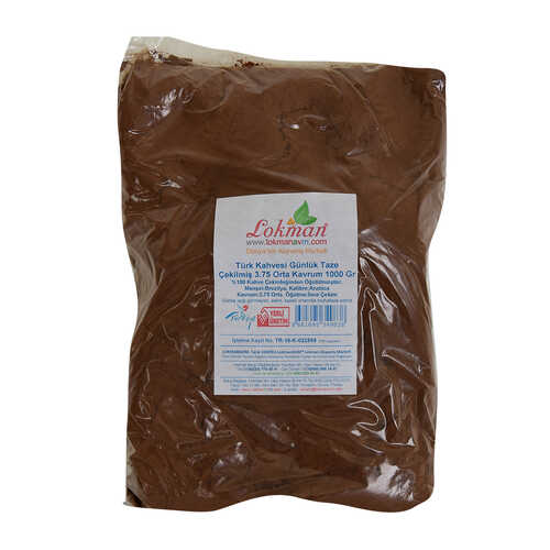 Türk Kahvesi Günlük Taze Çekilmiş 3.75 Orta Kavrum 1000 Gr Paket - 1