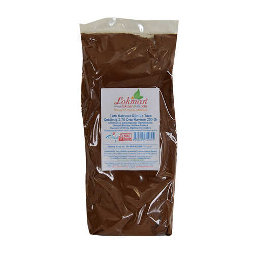 Türk Kahvesi Günlük Taze Çekilmiş 3.75 Orta Kavrum 200 Gr Paket - 1