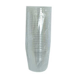 Lüks Kristal Bardak Sert Plastik Çay Kahve Su Otomat Bardağı 180 Ml 25 li 1 Paket (1)