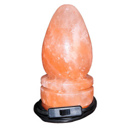 Mermi Şekilli Doğal Himalaya Kaya Tuzu Lambası Kablolu Ampullü Pembe 2-3 Kg - 3