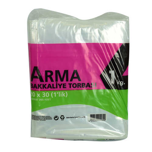 Naylon Torba Arma Şeffaf Bakkaliye Kuruyemiş Şeker Torbası 20x30 (1 lik ) Takribi 265 Adet 1000 Gr - 1