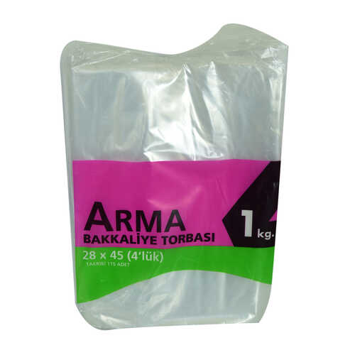 Naylon Torba Arma Şeffaf Bakkaliye Kuruyemiş Şeker Torbası 28x45 (4 lük ) Takribi 115 Adet 1000 Gr - 1