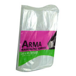 Naylon Torba Arma Şeffaf Bakkaliye Kuruyemiş Şeker Torbası 28x45 (4 lük ) Takribi 115 Adet 1000 Gr (1)