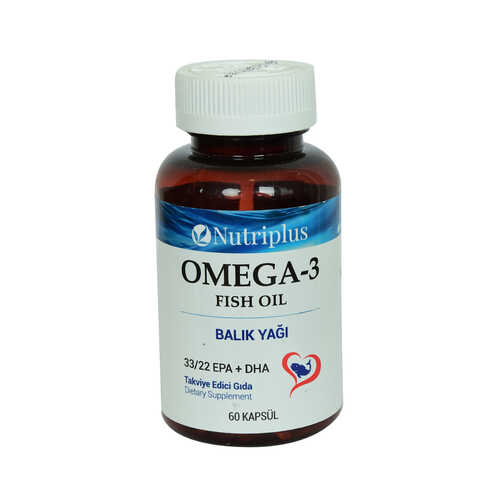 Nutriplus Omega - 3 Balık Yağı 33/22 EPA + DHA 60 Kapsül - 1