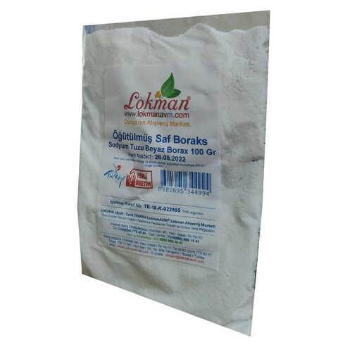 Öğütülmüş Saf Boraks Sodyum Tuzu Beyaz Borax 100 Gr - 4