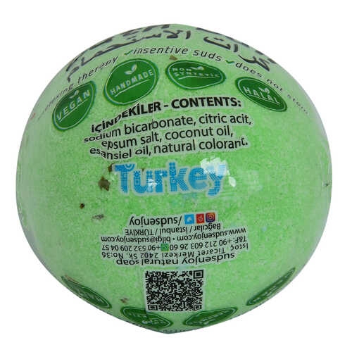 Okaliptuslu El Yapımı Banyo Küvet Topu Sabunu Yeşil 90-120 Gr - 3