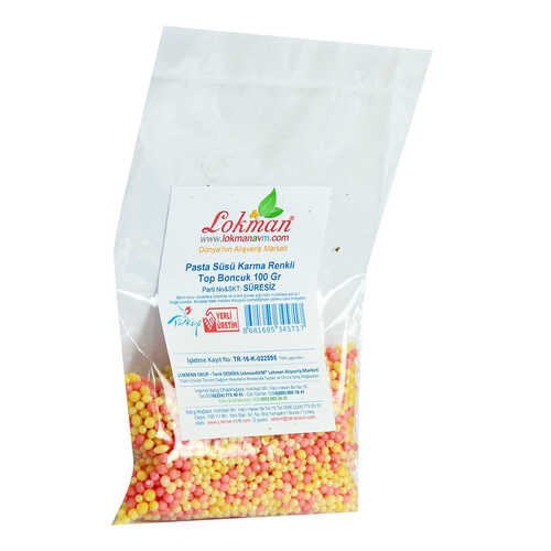Pasta Süsü Boncuk Granül Şekeri Karışık Renk 100 Gr Paket - 4